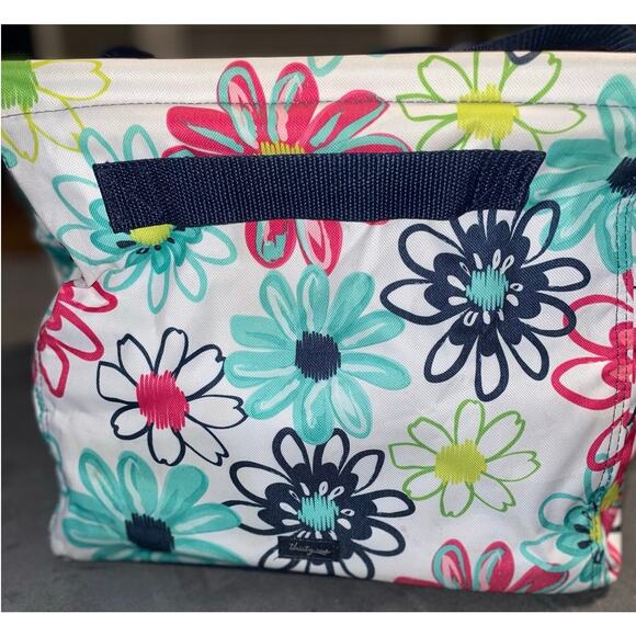 Thirty One Deluxe Utility Tote Loopsy Daisy Organizer Car Trunk Floral Collapse - Picture 7 of 9